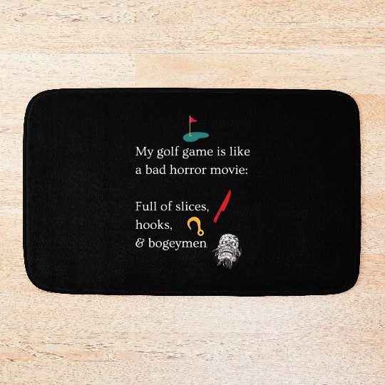 Golfing Horror Movie Bath Mats