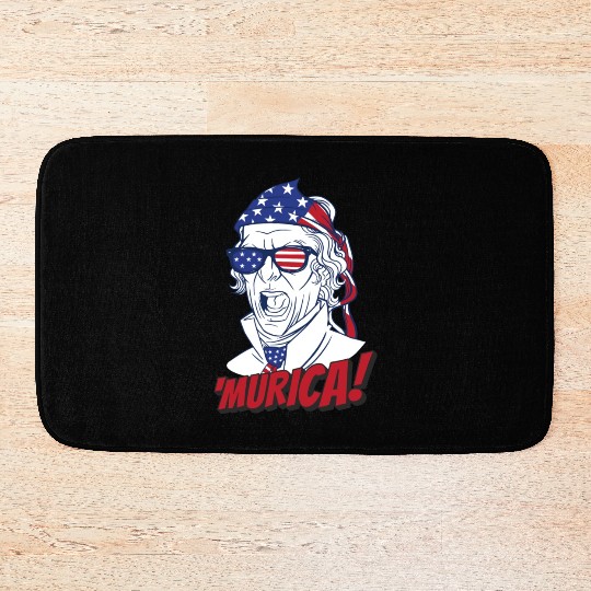 Patriotic Alexander Hamilton Usa Flag Murica Bath Mats