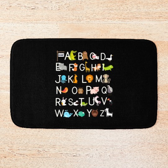 Kindergarten teacher funny Alphabet Bath Mats