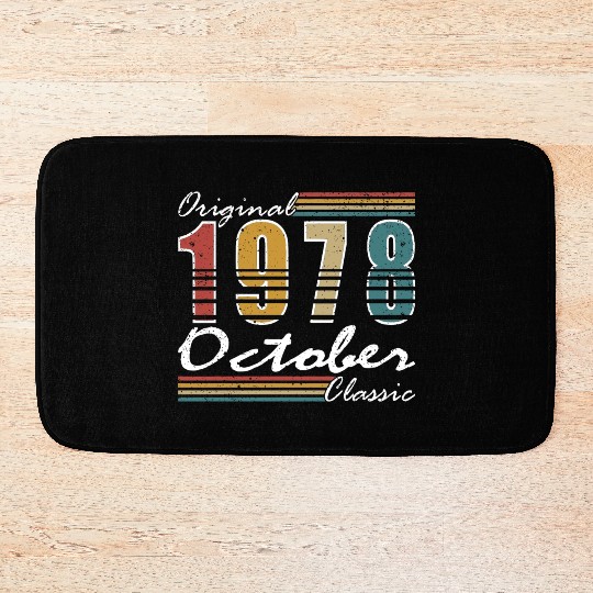 1978 vintage birthday year of birth 1978 gift Bath Mats