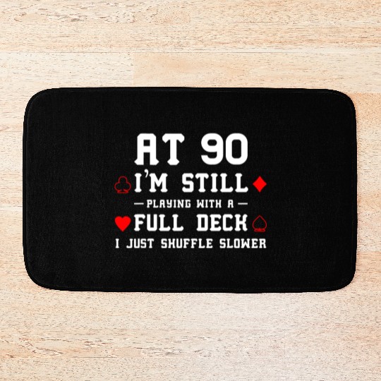 90th Birthday Gift 90 Year Old Cards Bath Mats