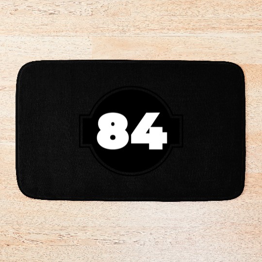 Congratulations 84 Years Old - Number Eighty-Four Bath Mats