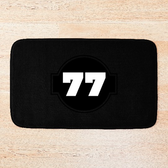 Congratulations 77 Years - Number Seventy-Seven Bath Mats