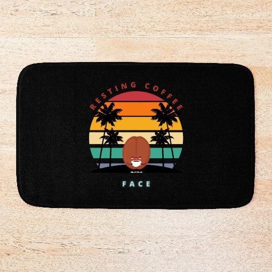 "Resting Coffee Face" Funny Caffeine Lover Bath Mats