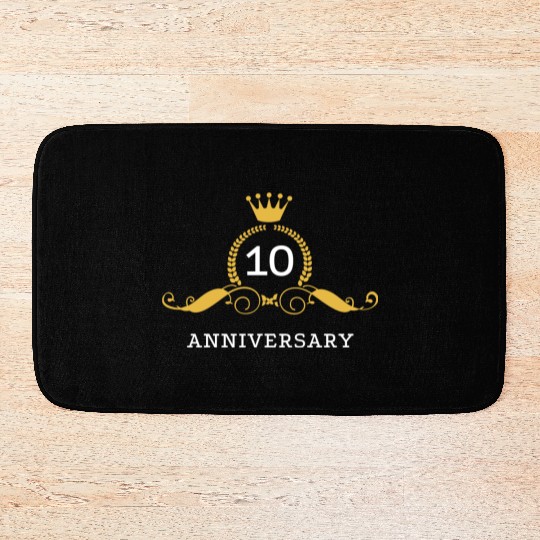 Wedding Anniversary 10 Years / Ten Bath Mats