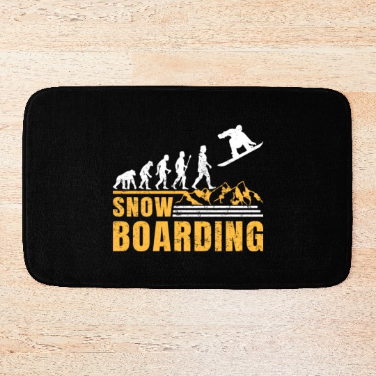 Snowboarding EVOLUTION Snowboard Winter Park Bath Mats