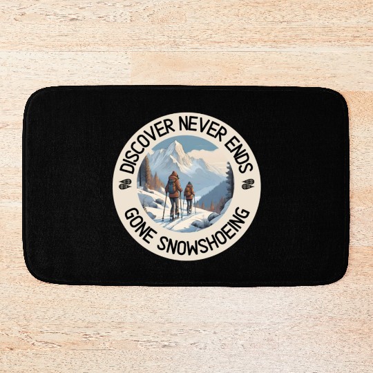 Gone Snowshoeing Bath Mats