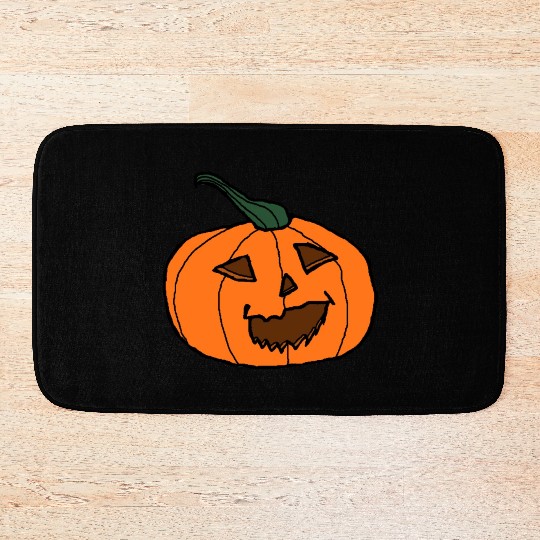 Halloween Pumpkin Jack o lantern 1 Bath Mats