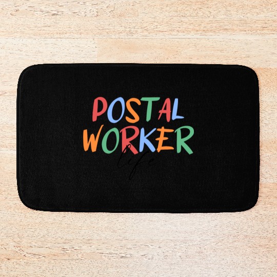 Postal Worker Life Bath Mats