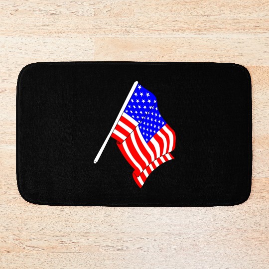 Flag of USA, stars and stripes Bath Mats