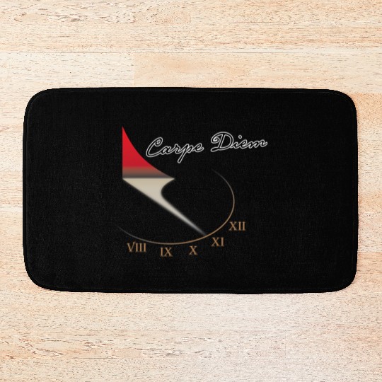 Carpe Diem. Time is Running Out Bath Mats