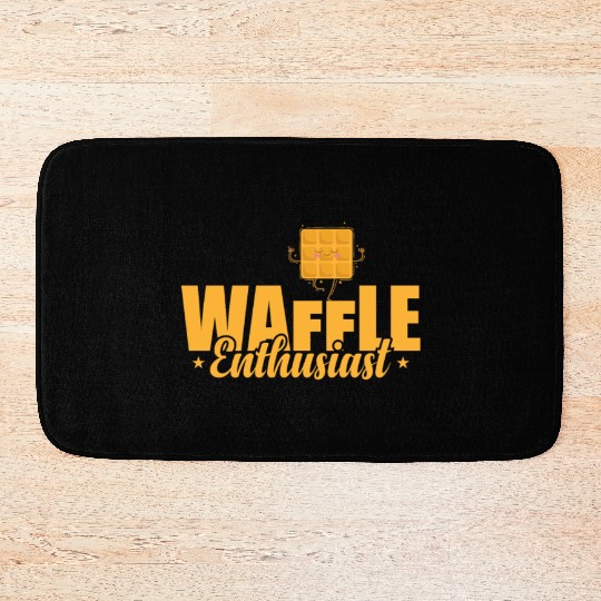 Waffle Enthusiast Snack Pastry Baker Bath Mats
