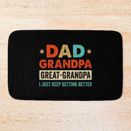Fathers Day From Grandkids Dad Grandpa Great Bath Mats