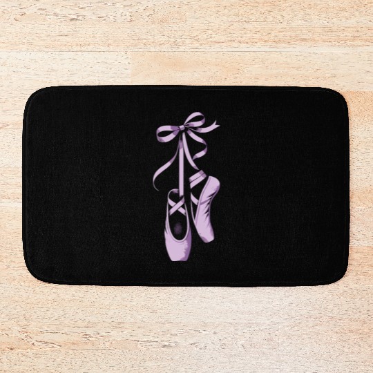 Elegant Ballet Pointe Shoes Bath Mats