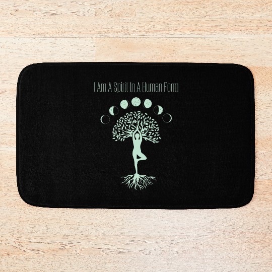 Spirit in Human Form, Moon Phases and Tree of Life Bath Mats