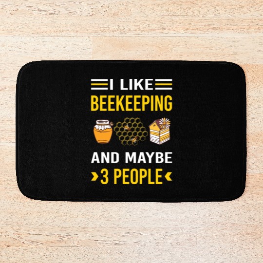 3 People Beekeeping Beekeeper Apiculture Bath Mats