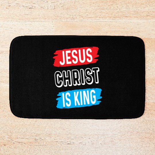 Jesus Christ Is King Love Jesus Christian Bath Mats