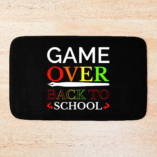 Game Over Back To School Bath Mats