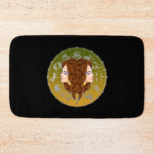 Gemini Zodiac star sign horoscope Astrology Bath Mats