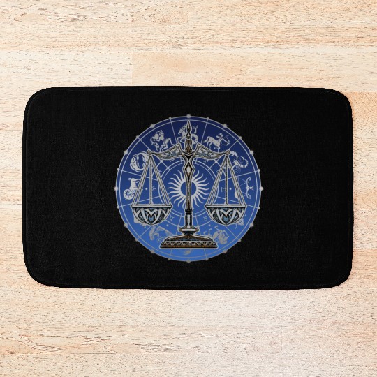 Libra Zodiac star sign horoscope Astrology Bath Mats