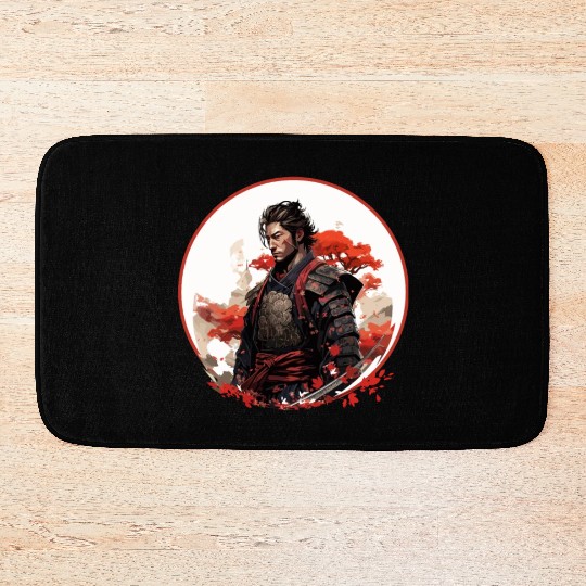 Brave Samurai Bath Mats