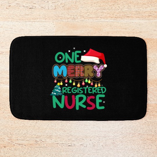One Merry Registered Nurse Christmas Bath Mats