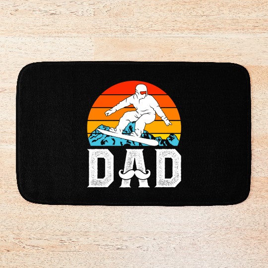 Snowboarding Dad Snowboard Daddy Freestyler Bath Mats