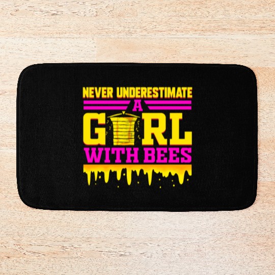 Beekeeper Funny Bee Gift for Girls Honey Bath Mats