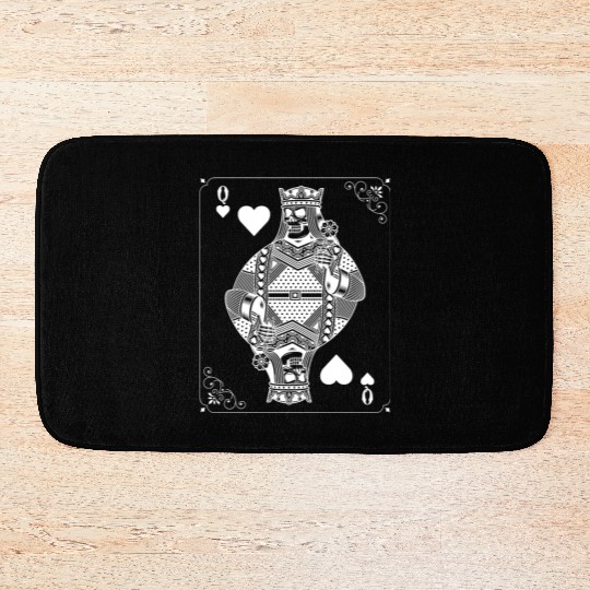Jack of Hearts Gothic Card Games Halloween Bath Mats
