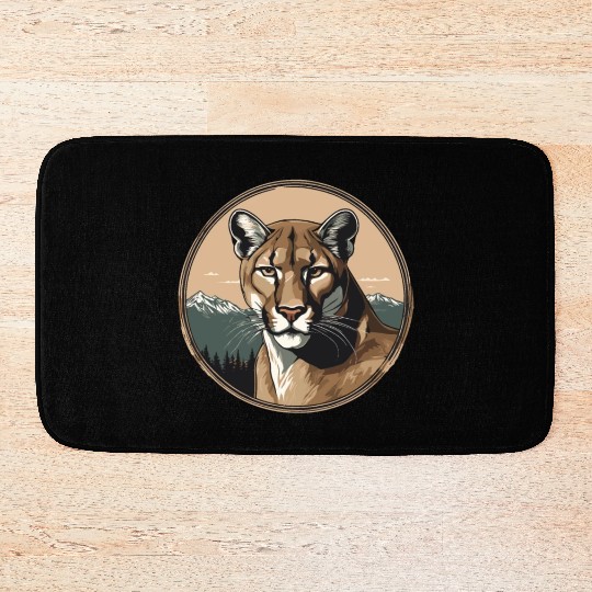 Mountain Lion Cougar Bath Mats