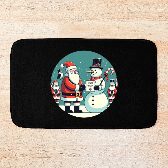 North Pole Alliance - Peace Treaty & Winter Unity Bath Mats