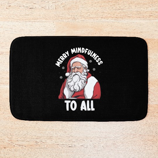 Mental Health Christmas Anti Christmas Holiday Bath Mats