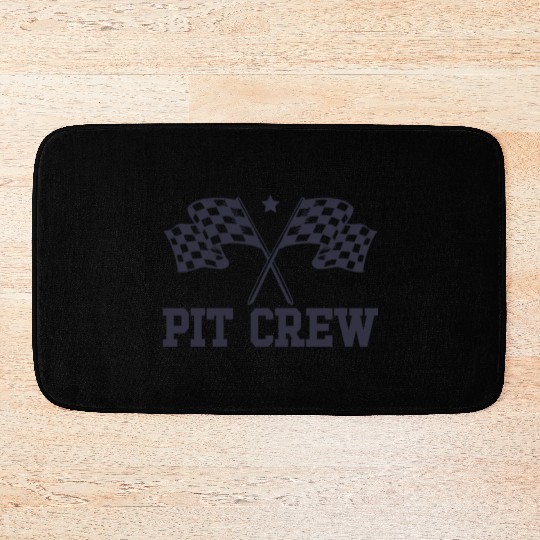 Pit Crew Racing Enthusiast Racer Birthday Pit Crew Bath Mats