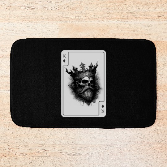 Poker Card Game Scary Halloween Bath Mats