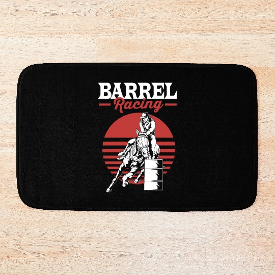 Barrel Racing For Rodeo Bath Mats