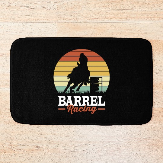 Retro Barrel Racing Bath Mats
