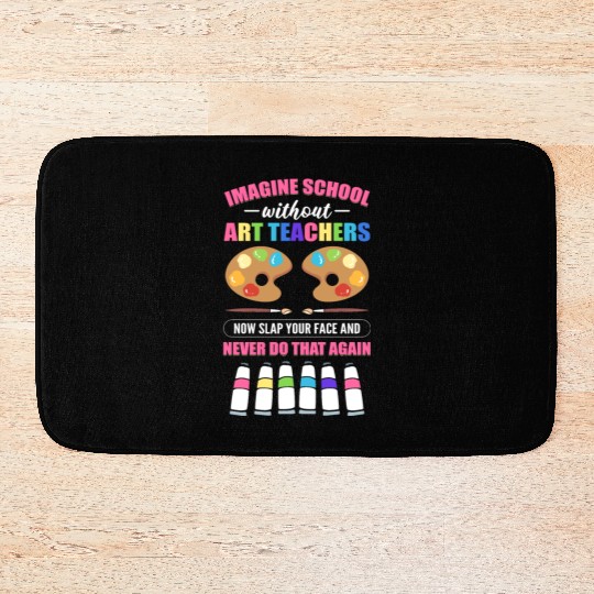 Art Teacher Drawing Art Education Back To School Bath Mats