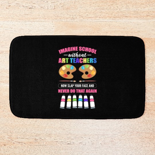 Art Teacher Drawing Art Education Back To School Bath Mats