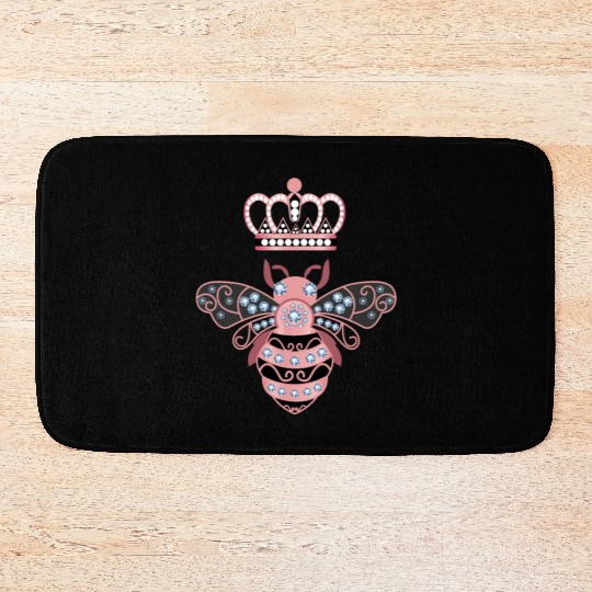 Queen Bee Crown Women Hive Beekeeping Bee Women Bath Mats
