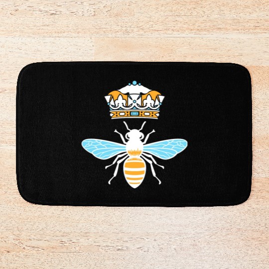 Queen Bee Crown Women Hive Beekeeping Bee Women Bath Mats