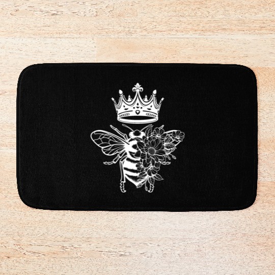 Queen Bee Crown Women Hive Beekeeping Bee Women Bath Mats