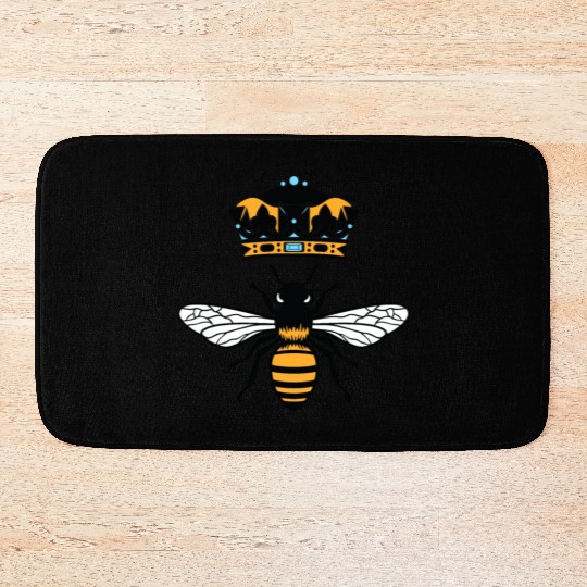 Queen Bee Crown Women Hive Beekeeping Bee Women Bath Mats