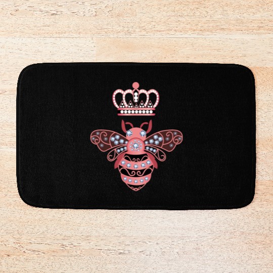 Queen Bee Crown Women Hive Beekeeping Bee Women Bath Mats
