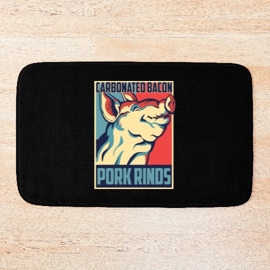 Carbonated Bacon Funny Pork Rinds Graphic Bath Mats