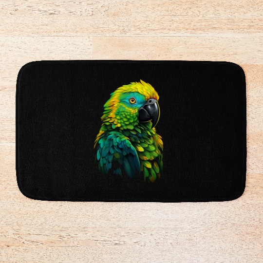 Macaw Parrot for a Bird Lover Animal Lover Bath Mats