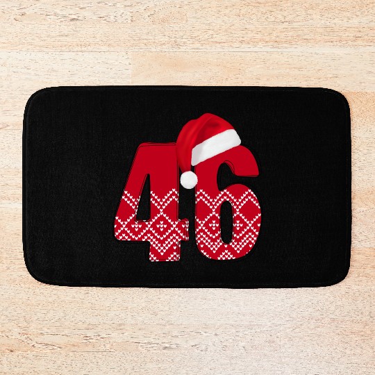 46 Birthday Gifts - Xmas Number Forty Six Bath Mats