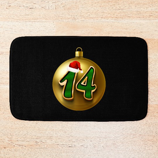 14 Year Old Teenager - Christmas Number Fourteen Bath Mats