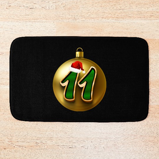 Age 11 Years Today - Merry Christmas Number Eleven Bath Mats