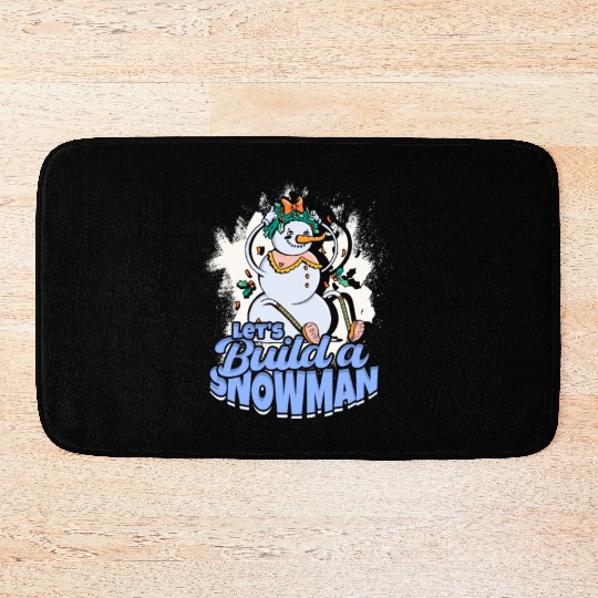 Let's Build a Snowman - Snow Bath Mats