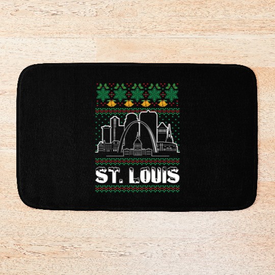 St. Louis Missouri Ugly Christmas Bath Mats